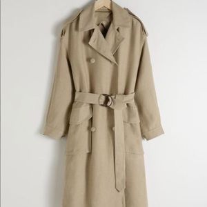 &Other Stories Linen Trench Coat NWT